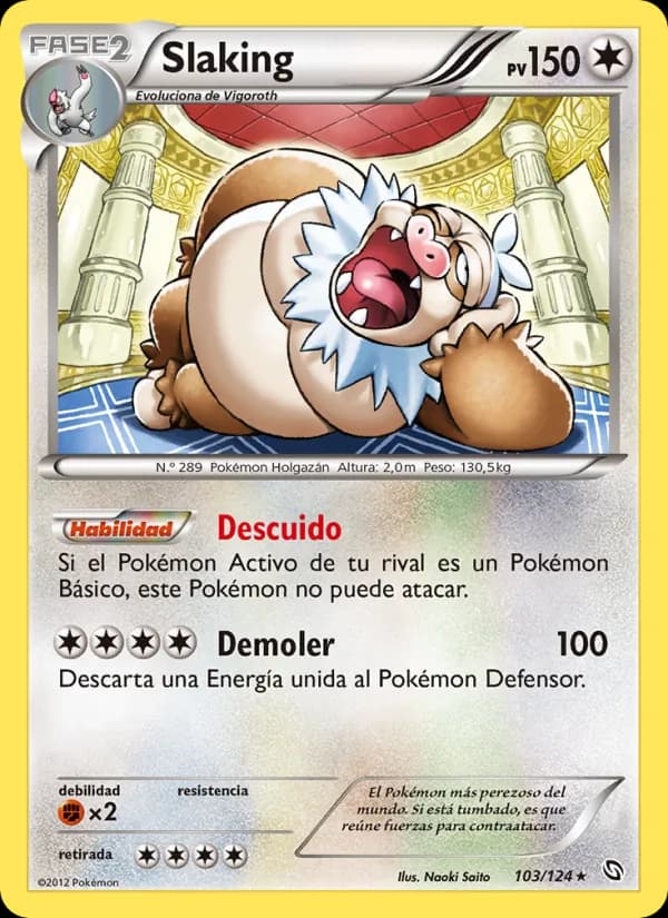 Slaking card in Spanish