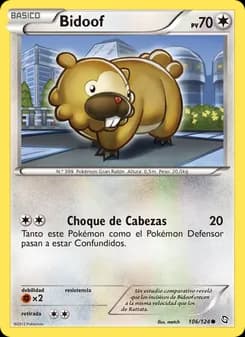 Bidoof card in Spanish