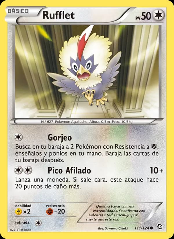Rufflet card in Spanish