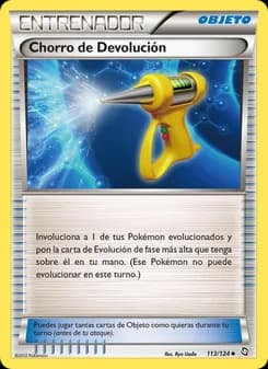 Chorro de Devolución card in Spanish