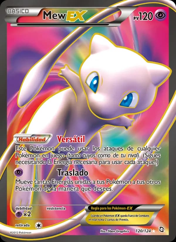Mew-EX card in Spanish