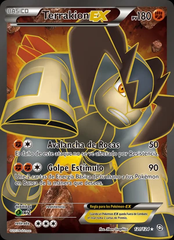 Terrakion-EX card in Spanish