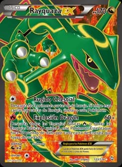 Rayquaza-EX card in Spanish