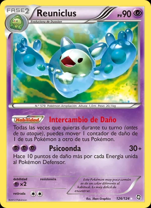 Reuniclus card in Spanish