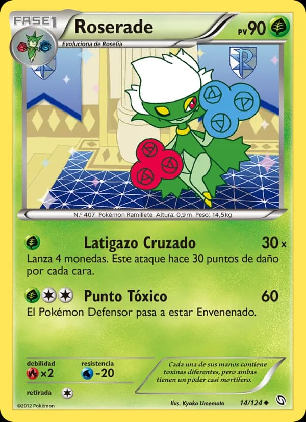 Roserade card in Spanish