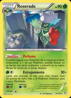 Roserade card in Spanish