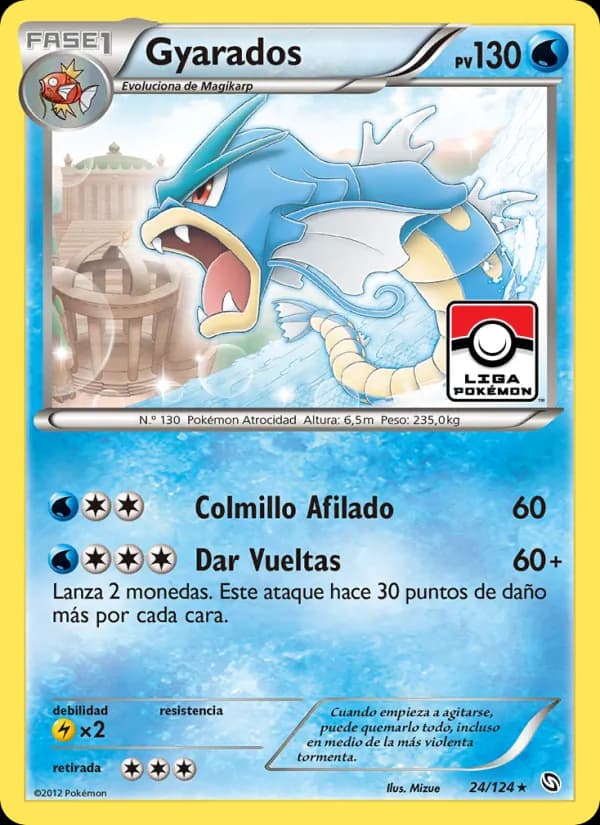 Gyarados card in Spanish