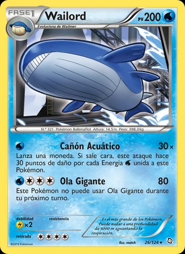 Wailord card in Spanish