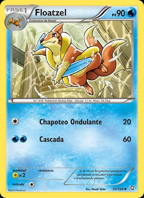 Floatzel card in Spanish