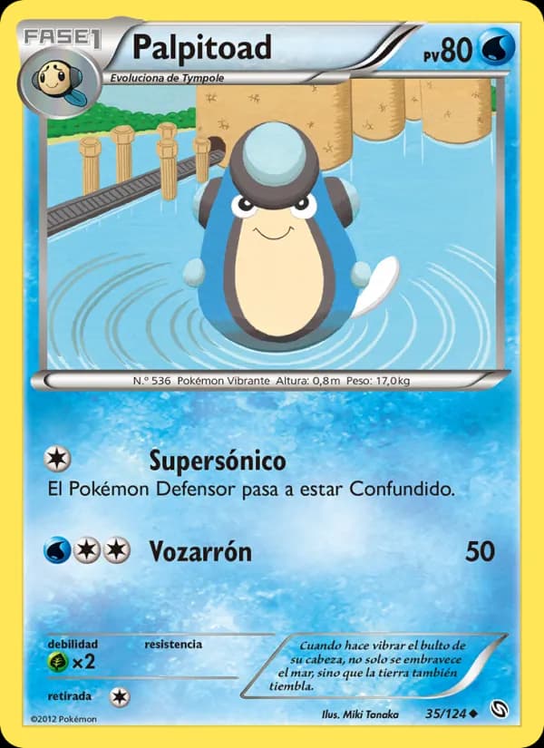 Palpitoad card in Spanish