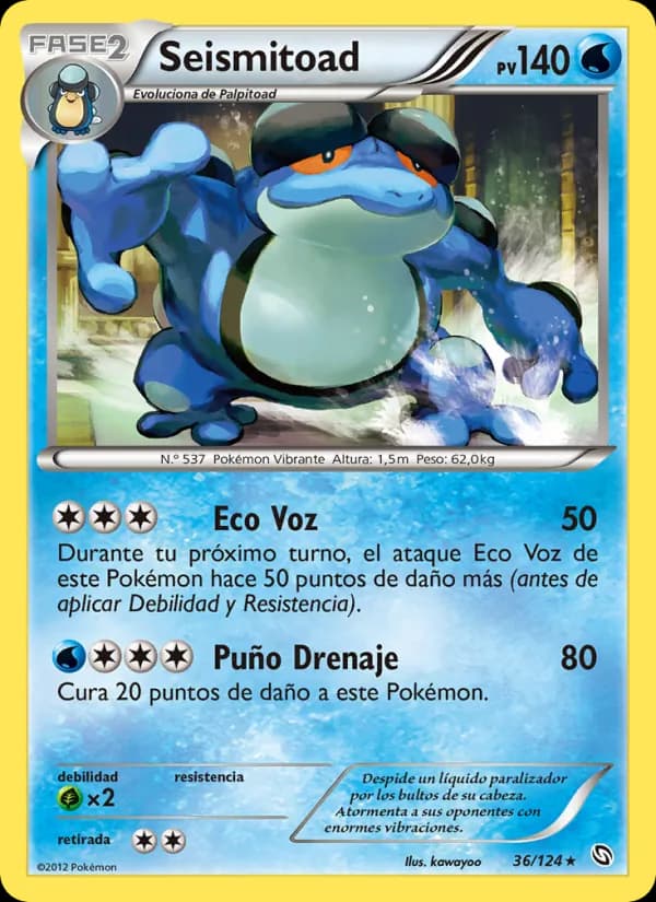 Seismitoad card in Spanish
