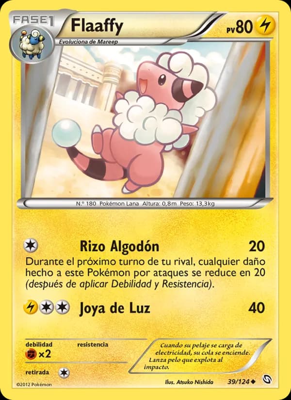 Flaaffy card in Spanish