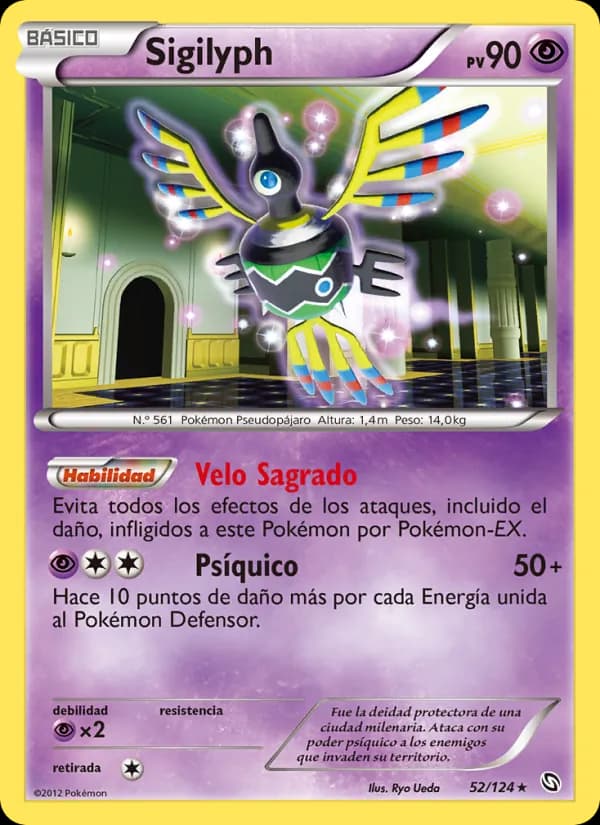 Sigilyph card in Spanish