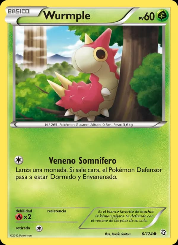 Wurmple card in Spanish