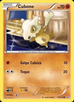 Cubone card in Spanish