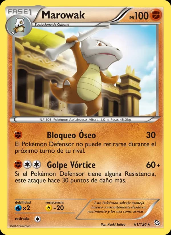 Marowak card in Spanish