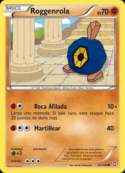 Roggenrola card in Spanish