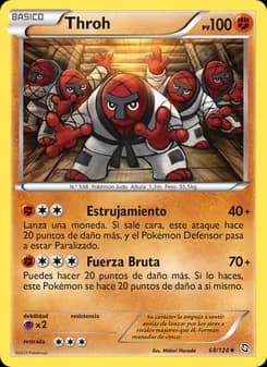Throh card in Spanish