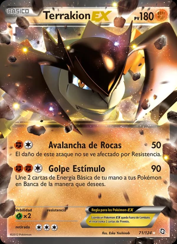 Terrakion-EX card in Spanish