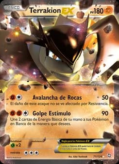 Terrakion-EX card in Spanish