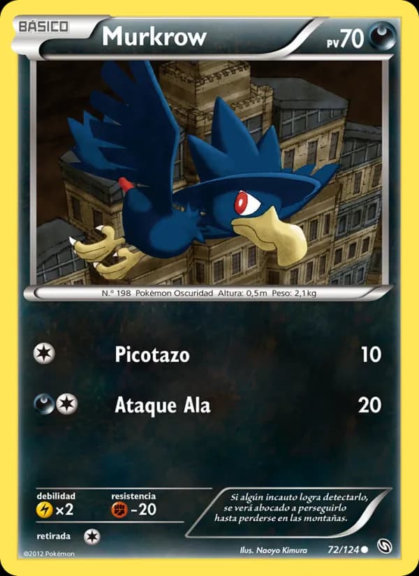 Murkrow card in Spanish
