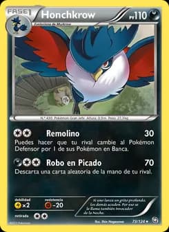 Honchkrow card in Spanish
