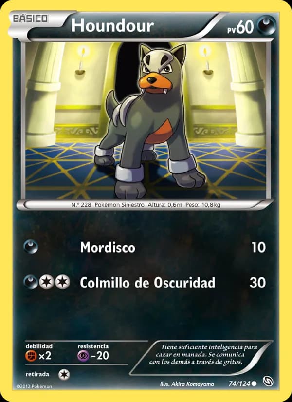 Houndour card in Spanish