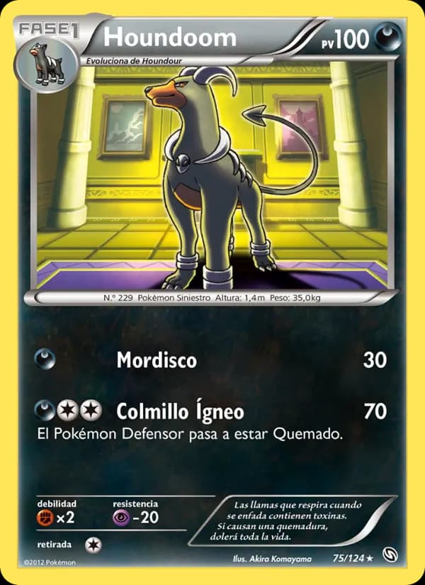Houndoom card in Spanish