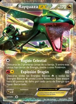 Rayquaza-EX card in Spanish