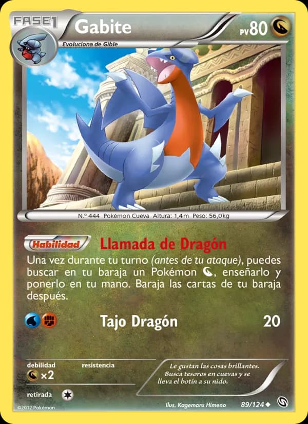 Gabite card in Spanish