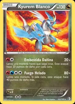 Kyurem Blanco card in Spanish