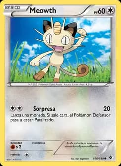 Meowth card in Spanish