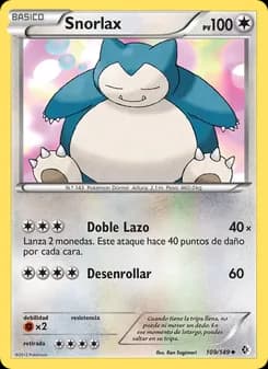 Snorlax card in Spanish