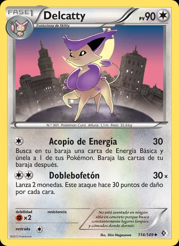 Delcatty card in Spanish