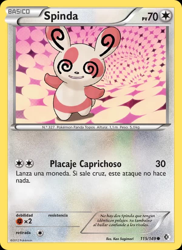Spinda card in Spanish