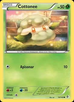 Cottonee card in Spanish