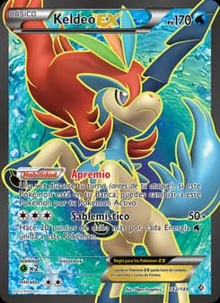 Keldeo-EX card in Spanish