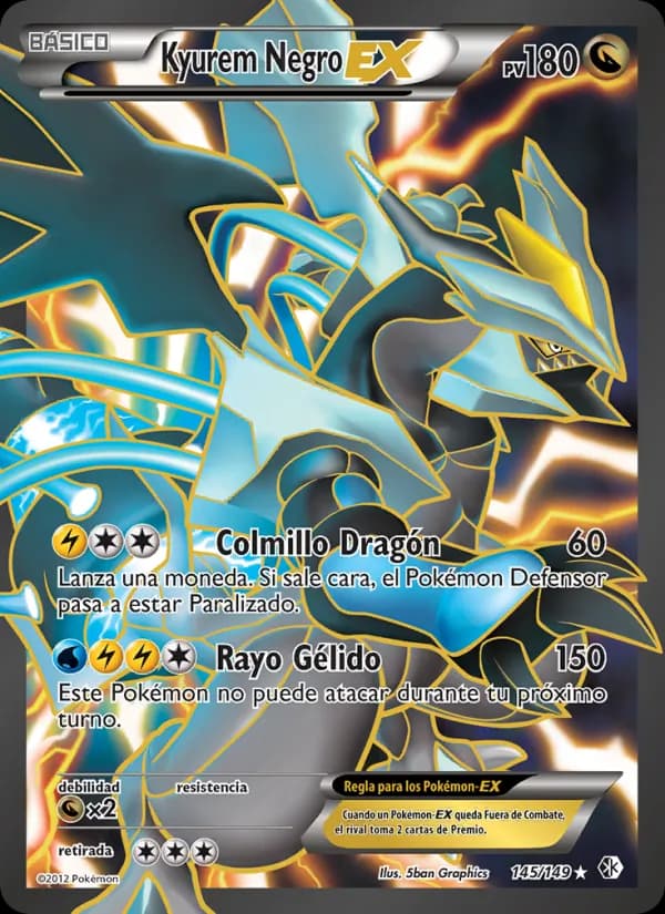 Kyurem Negro-EX card in Spanish