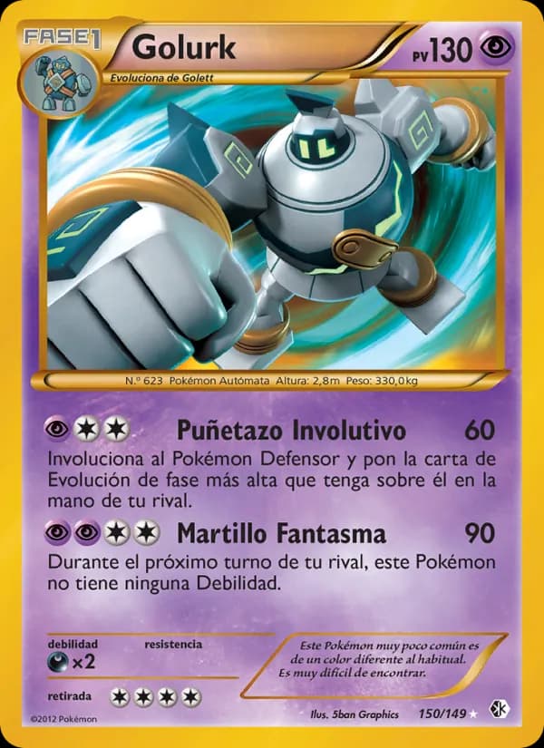 Golurk card in Spanish
