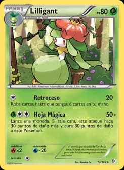Lilligant card in Spanish