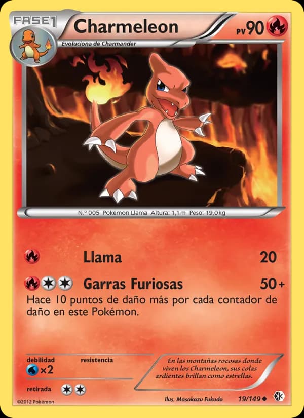 Charmeleon card in Spanish