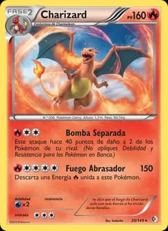 Charizard card in Spanish