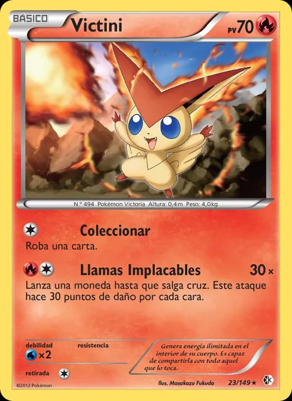 Victini card in Spanish