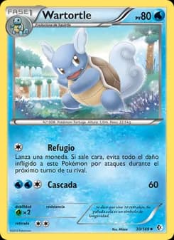 Wartortle card in Spanish