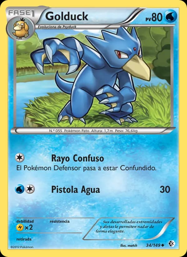 Golduck card in Spanish