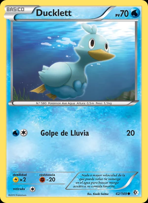 Ducklett card in Spanish