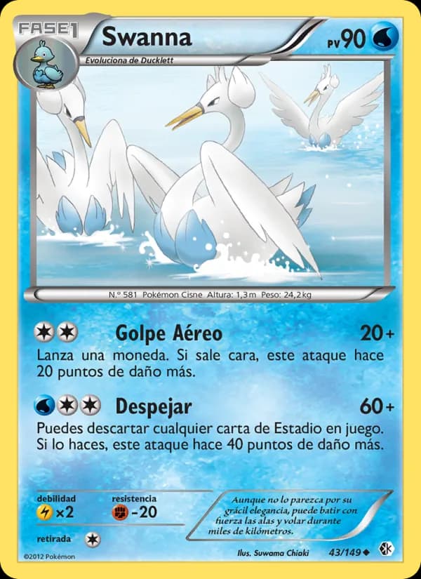 Swanna card in Spanish