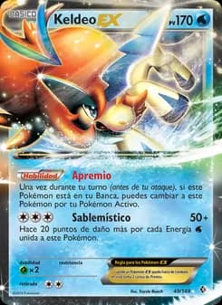 Keldeo-EX card in Spanish