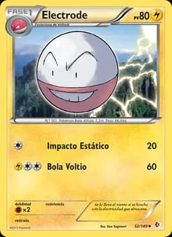 Electrode card in Spanish