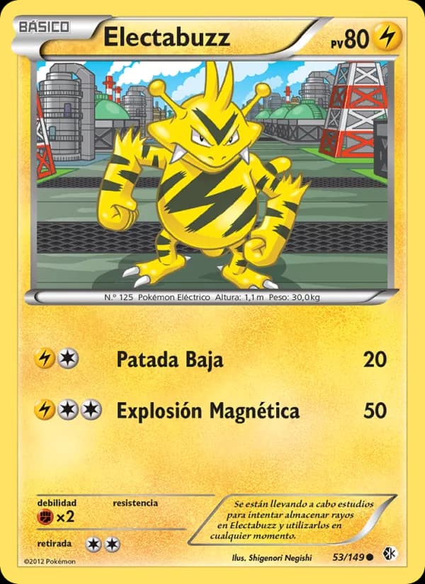 Electabuzz card in Spanish